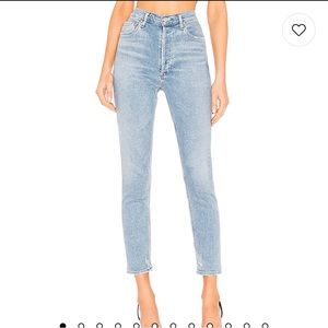 NWT AGOLDE Nico High Rise Slim Fit Button Fly size 26